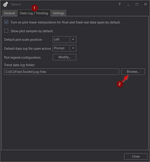 Toolkit Log Files Folder